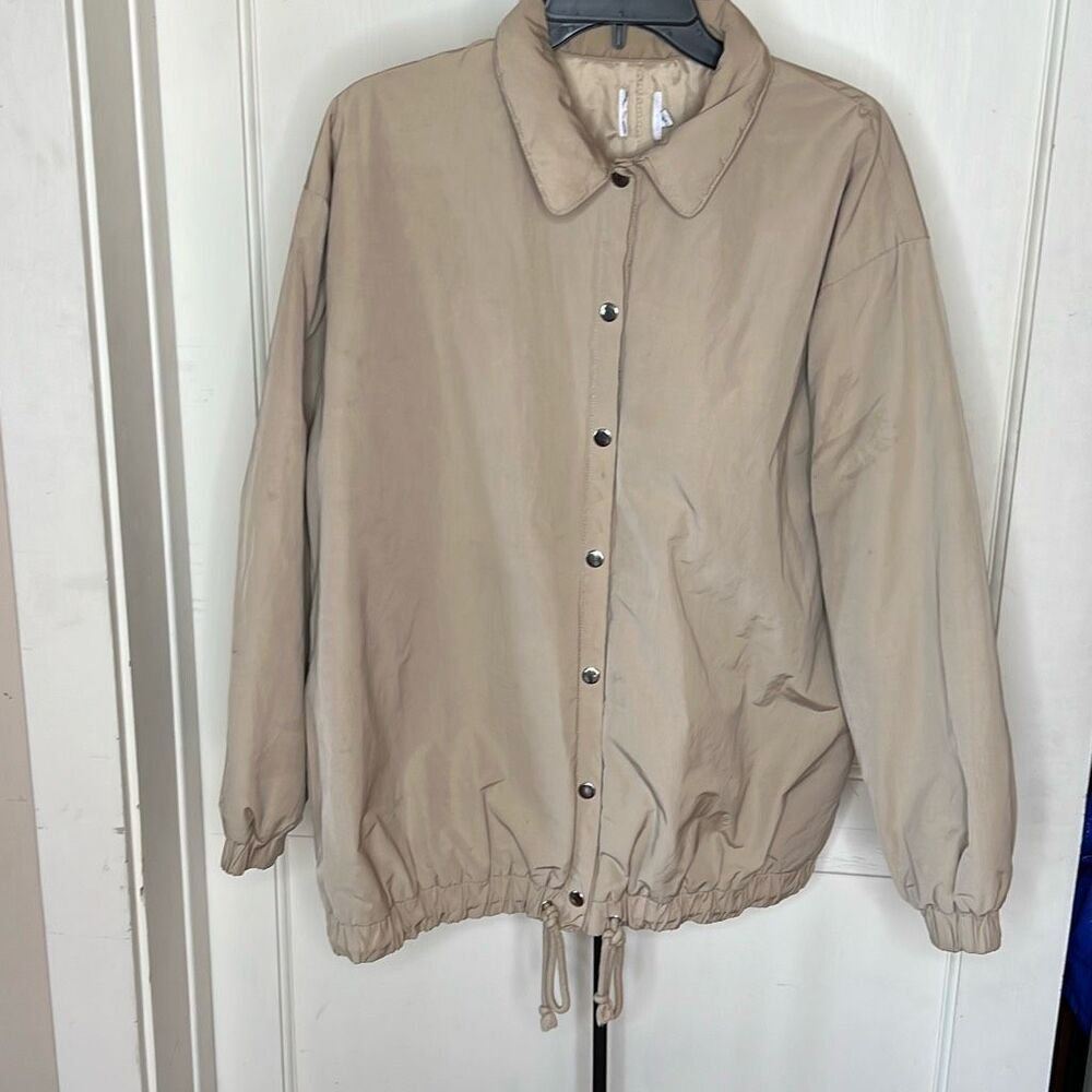 PrincessβPolly Bomber Jacket Tan Size M/L Nwot